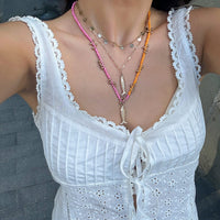 Thumbnail for Chic Layered Fish Pendant Sequin Tassel Seed Beaded Necklace Set - ArtGalleryZen