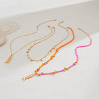 Thumbnail for Chic Layered Fish Pendant Sequin Tassel Seed Beaded Necklace Set