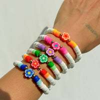 Thumbnail for Chic Layered Flower Polymer Clay Beaded Friendship Bracelet Set - ArtGalleryZen