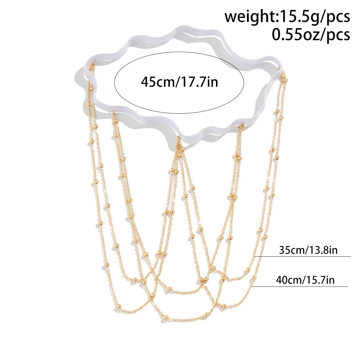 Chic Layered Gold Silver Plated Elastic Saturn Thigh Leg Chain