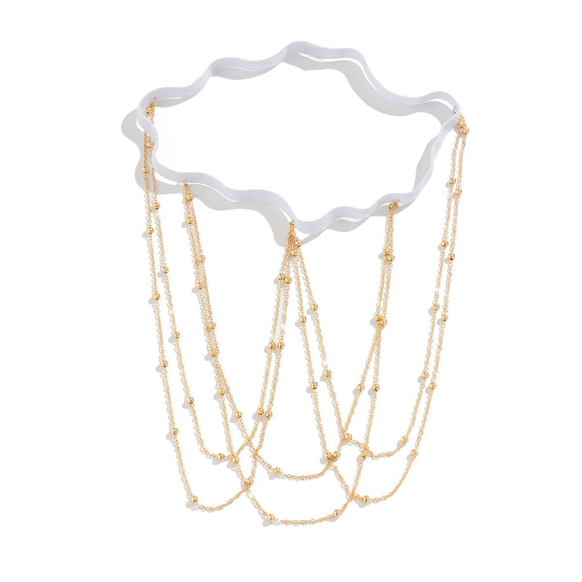 Chic Layered Gold Silver Plated Elastic Saturn Thigh Leg Chain