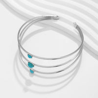 Thumbnail for Chic Layered Gold Silver Plated Turquoise Arm Cuff