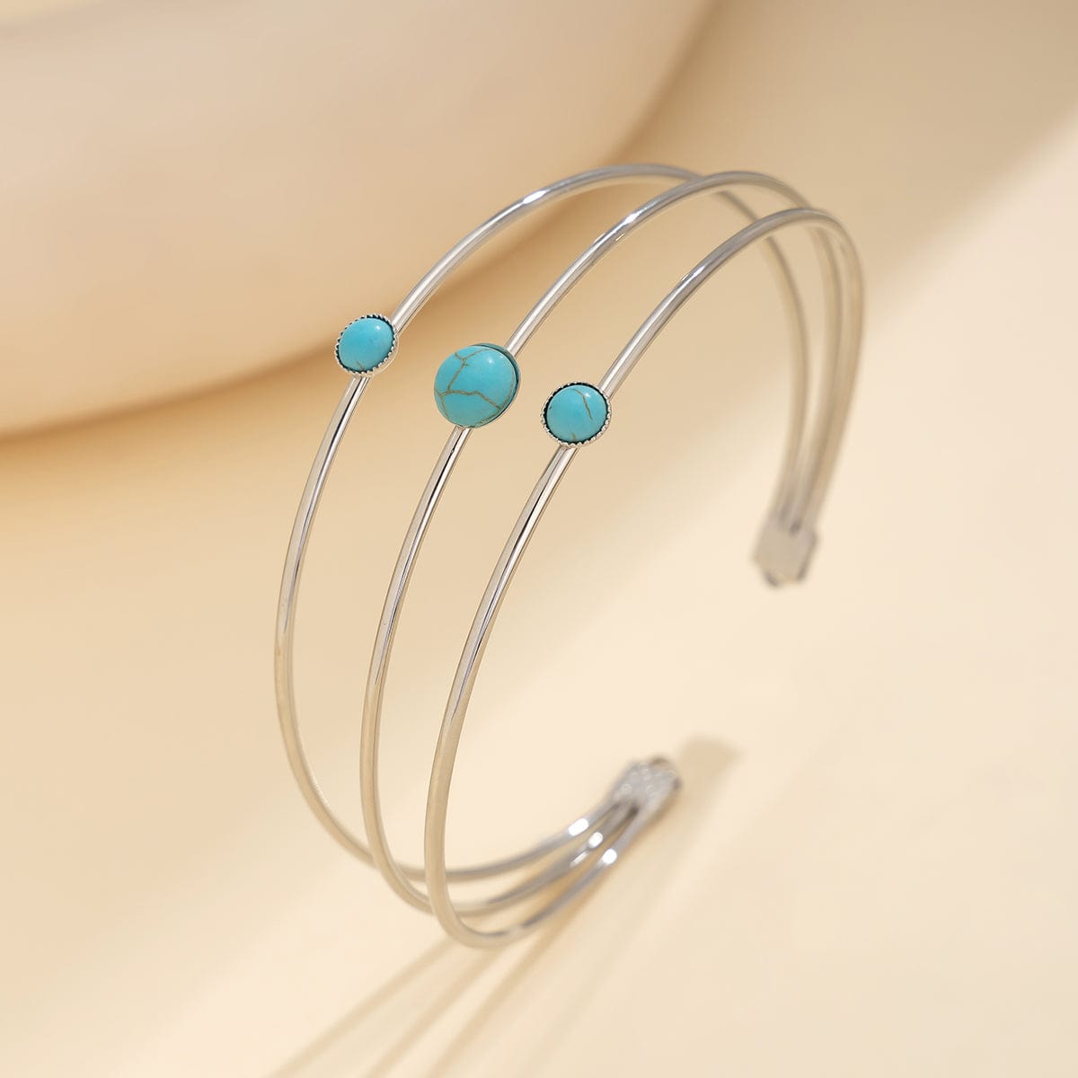 Chic Layered Gold Silver Plated Turquoise Arm Cuff