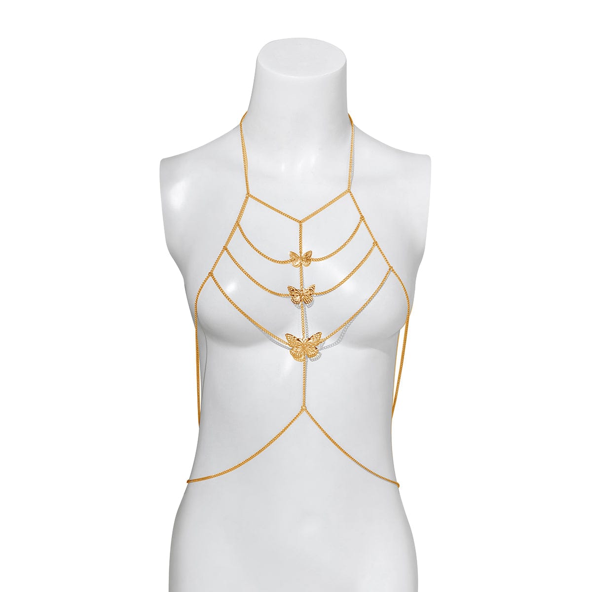 Dengmore Body Jewelry Circle Chain Bra Body Chain Clothing Chain, Metal  Brass Bar Pendant, Body Chain 