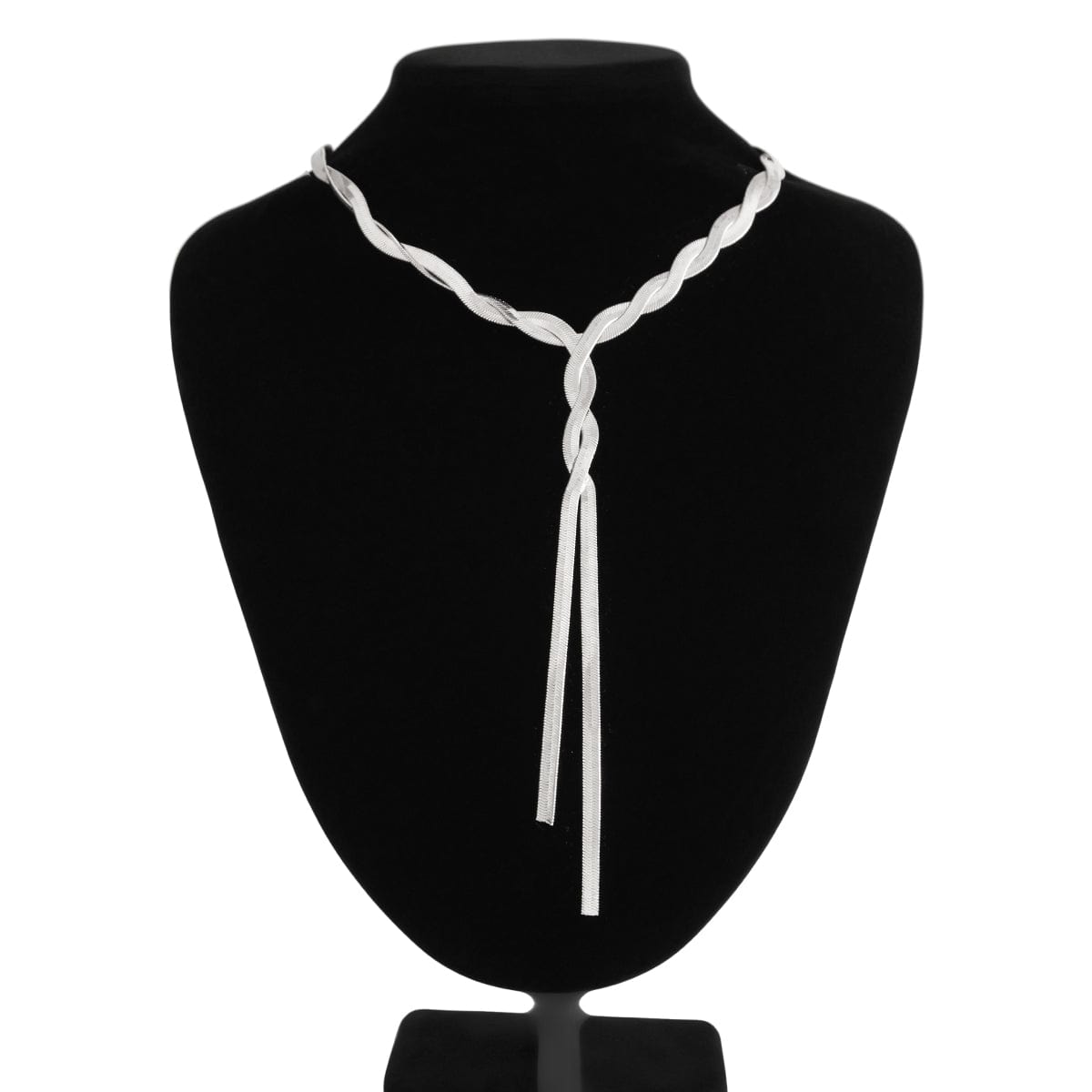 Chic Layered Gold Silver Tone Cross Snake Chain Y Necklace