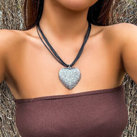 Thumbnail for Chic Layered Heart Pendant Wax Cord String Necklace - ArtGalleryZen