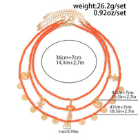 Thumbnail for Chic Layered Mermaid Shell Starfish Tassel Seed Bead Necklace Set - ArtGalleryZen