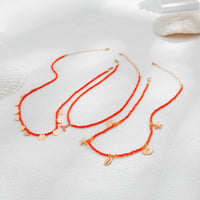Thumbnail for Chic Layered Mermaid Shell Starfish Tassel Seed Bead Necklace Set - ArtGalleryZen
