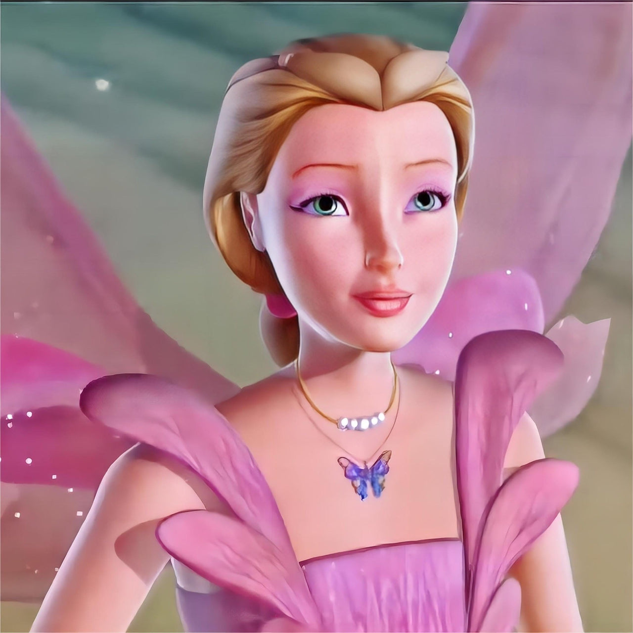 Chic Layered Pearl Charm Enamel Butterfly Necklace - ArtGalleryZen