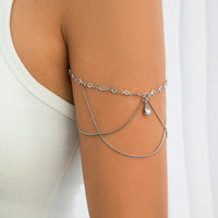 Thumbnail for Chic Layered Rhinestone Charm Crystal Inlaid Saturn Arm Chain