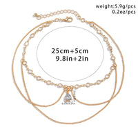 Thumbnail for Chic Layered Rhinestone Charm Crystal Inlaid Saturn Arm Chain