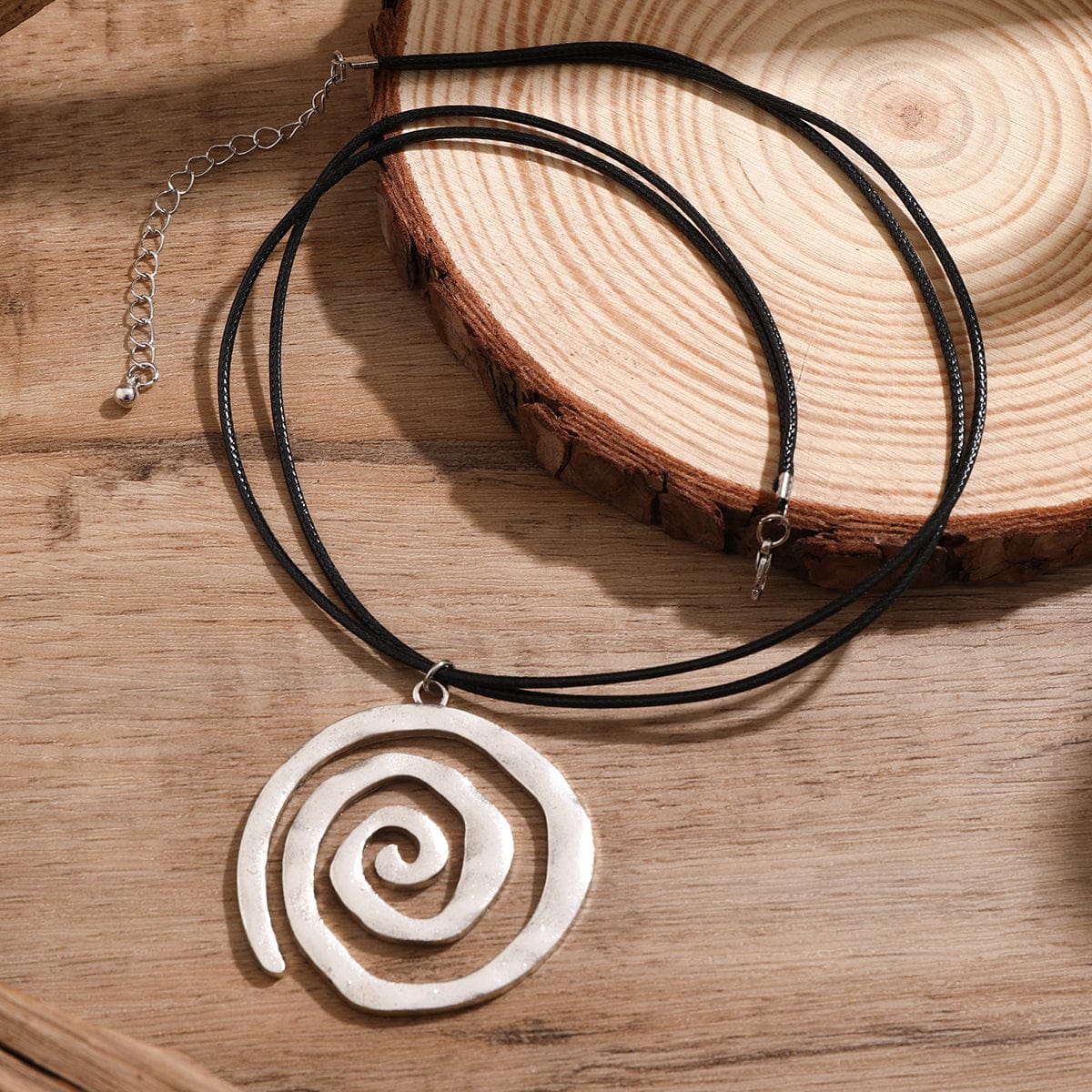 Chic Layered Spiral Wax Cord String Necklace - ArtGalleryZen