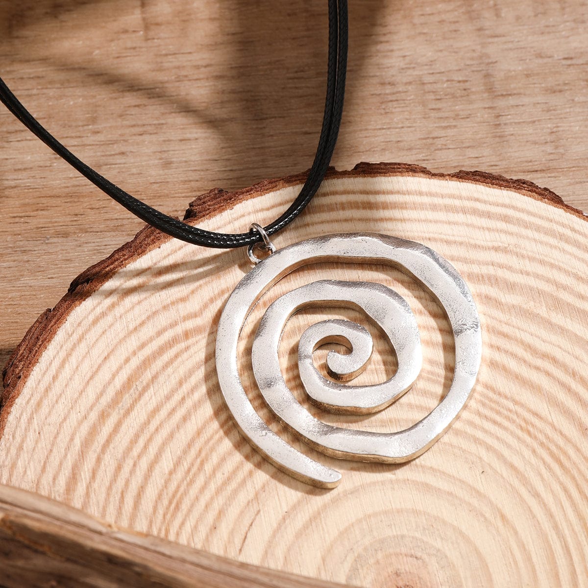 Chic Layered Spiral Wax Cord String Necklace - ArtGalleryZen