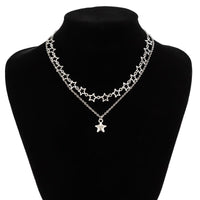 Thumbnail for Chic Layered Star Pendant Pentagon Chain Necklace Set - ArtGalleryZen