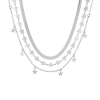 Thumbnail for Chic Layered Star Tassel Herringbone Chain Necklace Set - ArtGalleryZen