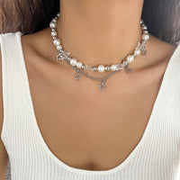 Thumbnail for Chic Layered Star Tassel Pearl Chain Necklace