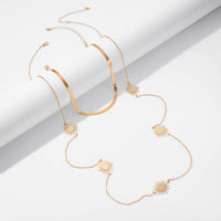 Thumbnail for Chic Layered Sun Charm Long Chain Necklace Set - ArtGalleryZen