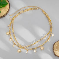 Thumbnail for Chic Layered Sun Moon Star Tassel Waist Chain - ArtGalleryZen