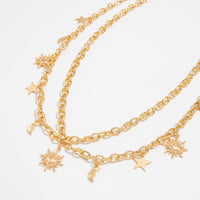 Thumbnail for Chic Layered Sun Moon Star Tassel Waist Chain
