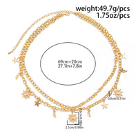 Thumbnail for Chic Layered Sun Moon Star Tassel Waist Chain