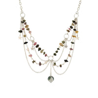 Thumbnail for Chic Layered Turquoise Stone Tassel Necklace - ArtGalleryZen