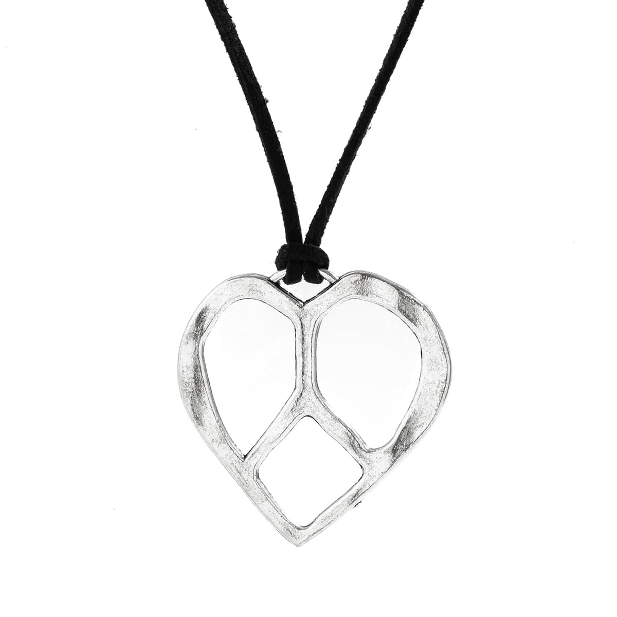 Chic Layered Velvet Irregular Heart Pendant Necklace - ArtGalleryZen