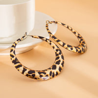 Thumbnail for Chic Leopard Pattern Chunky Hoop Earrings - ArtGalleryZen