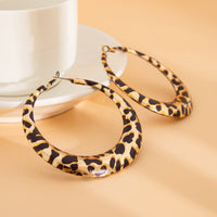 Thumbnail for Chic Leopard Pattern Chunky Hoop Earrings