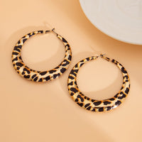 Thumbnail for Chic Leopard Pattern Chunky Hoop Earrings