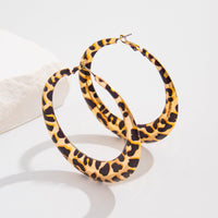 Thumbnail for Chic Leopard Pattern Chunky Hoop Earrings