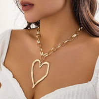 Thumbnail for Chic Liquid Heart Pendant Cable Chain Necklace - ArtGalleryZen