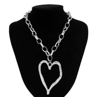 Thumbnail for Chic Liquid Heart Pendant Cable Chain Necklace - ArtGalleryZen