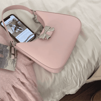 Thumbnail for Chic Metallic Bowknot Leather Shoulder Crossbody Bag - ArtGalleryZen