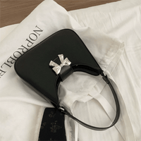Thumbnail for Chic Metallic Bowknot Leather Shoulder Crossbody Bag - ArtGalleryZen