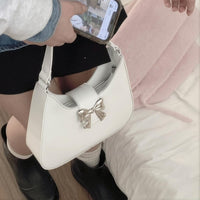 Thumbnail for Chic Metallic Bowknot Leather Shoulder Crossbody Bag