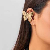 Thumbnail for Chic Metallic Butterfly Ear Wrap Earring - ArtGalleryZen