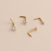 Thumbnail for Chic Minimalist Cubic Zirconia Stainless Steel Nose Piercing Nose Stud - ArtGalleryZen