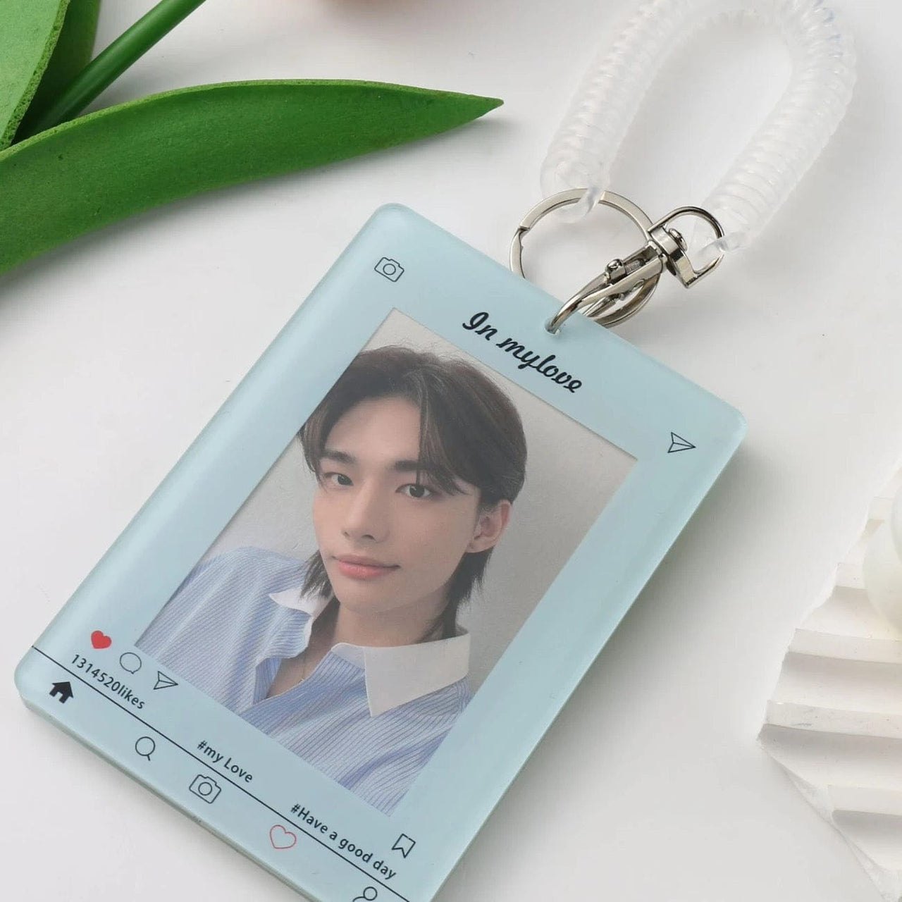 Chic My Love Kpop Keychain Acrylic Photocard Holder - ArtGalleryZen