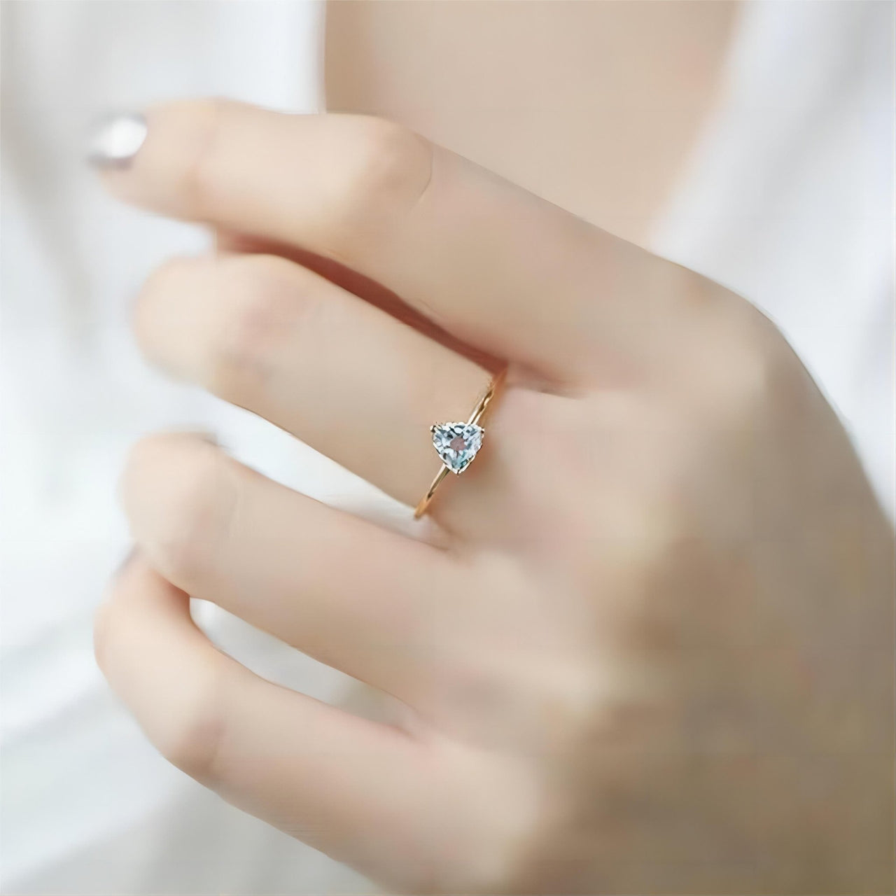 Chic Natural Turquoise Topaz Stone Ring - ArtGalleryZen