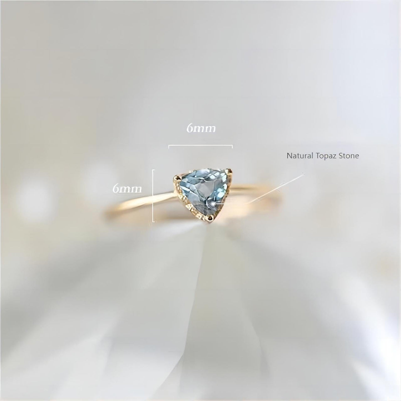 Chic Natural Turquoise Topaz Stone Ring - ArtGalleryZen