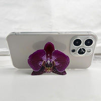 Thumbnail for Chic Orchid Flower Acrylic Foldable Phone Grip Phone Stand - ArtGalleryZen
