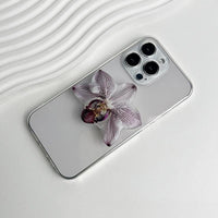 Thumbnail for Chic Orchid Flower Acrylic Foldable Phone Grip Phone Stand - ArtGalleryZen