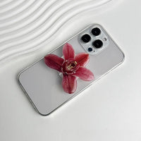 Thumbnail for Chic Orchid Flower Acrylic Foldable Phone Grip Phone Stand - ArtGalleryZen
