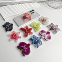 Thumbnail for Chic Orchid Flower Acrylic Foldable Phone Grip Phone Stand - ArtGalleryZen