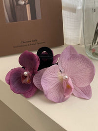 Thumbnail for Chic Orchid Flower Claw Clip Hair Clip - ArtGalleryZen