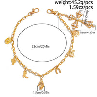 Thumbnail for Chic Pearl Inlaid Cross Cowboy Hat Cactus Pendant Trouser Chain - ArtGalleryZen