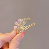 Thumbnail for Chic Pearl Inlaid Flower Claw Clip Hair Clip - ArtGalleryZen