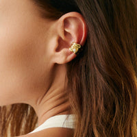 Thumbnail for Chic Pearl Inlaid Pleated Ear Wrap Earring - ArtGalleryZen