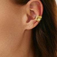 Thumbnail for Chic Pearl Inlaid Pleated Ear Wrap Earring - ArtGalleryZen