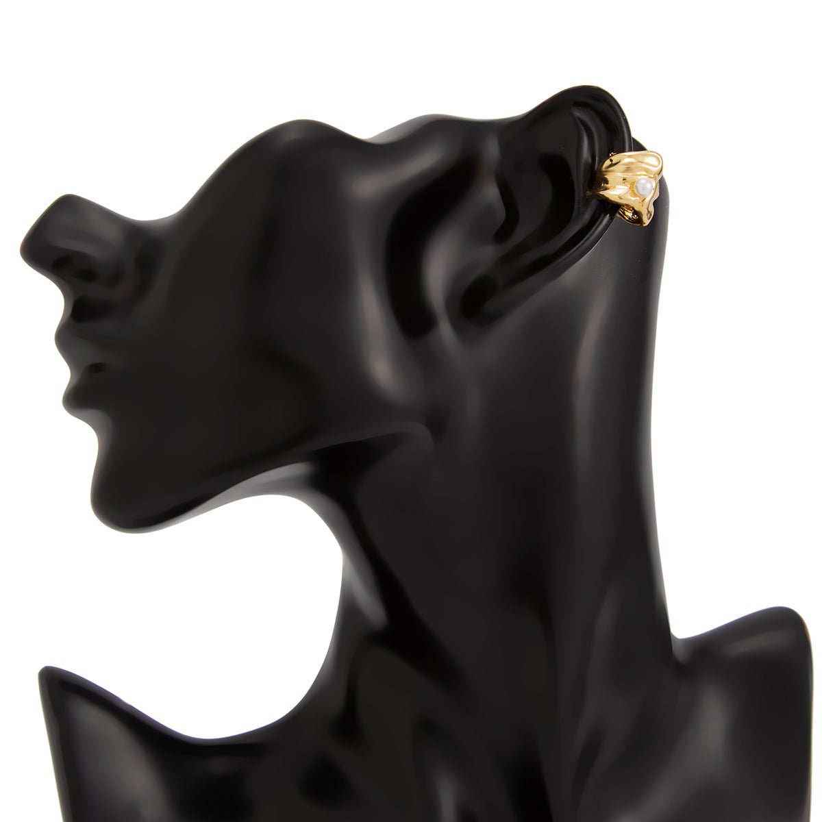 Chic Pearl Inlaid Pleated Ear Wrap Earring - ArtGalleryZen